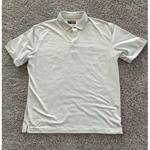 Callaway Mens Size XL Golf Polo Opti-Dri Light Gray White Stripe